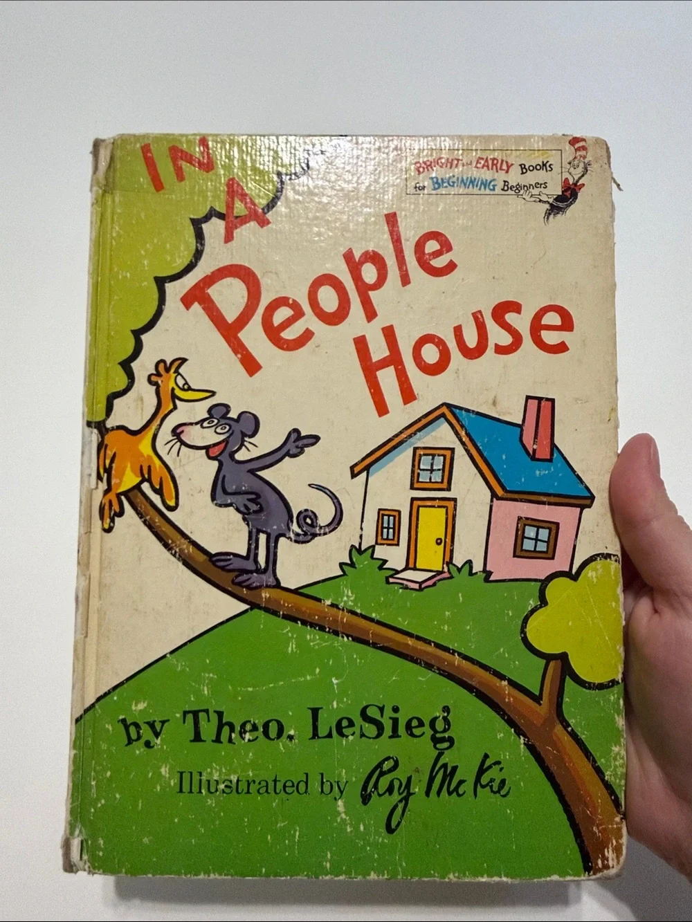 Vintage 1972 In A People House Children’s Book Hardcover by Theo LeSieg